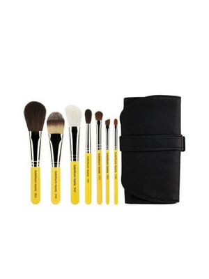 9 Piece Travel Brush Set -- With Roll-Up Pouch